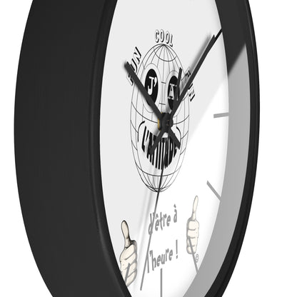 Horloge murale - " J'ai l'attitude d'être à l'heure !"